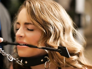 Rich Man Dominates A Beauty On A Leash