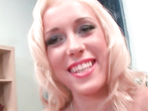 Toy Fucking Blonde Whore Prefers A Big Dick